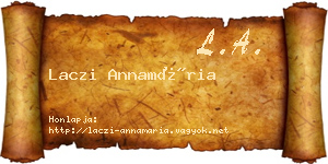 Laczi Annamária névjegykártya